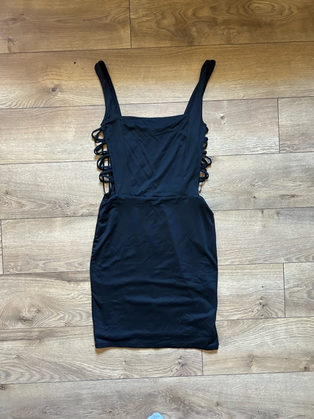 Forever 21 Black Mini Dress with Side Strap Cutouts